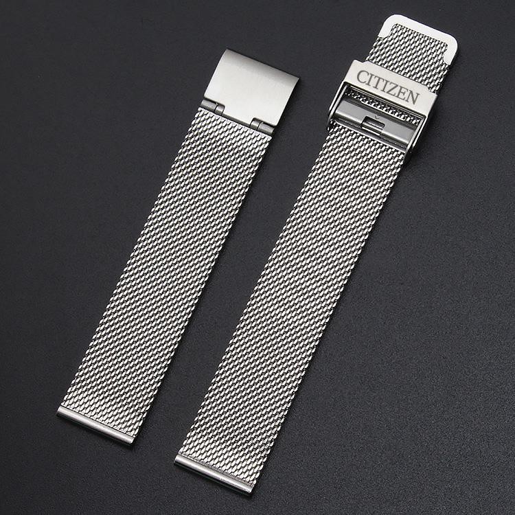 （Bolanxun） Citizen Watch Belt Y8037 Eco-Drive Steel Belt siêu mỏng Milan Mesh Belt Nam và Nữ Citizen EM0503