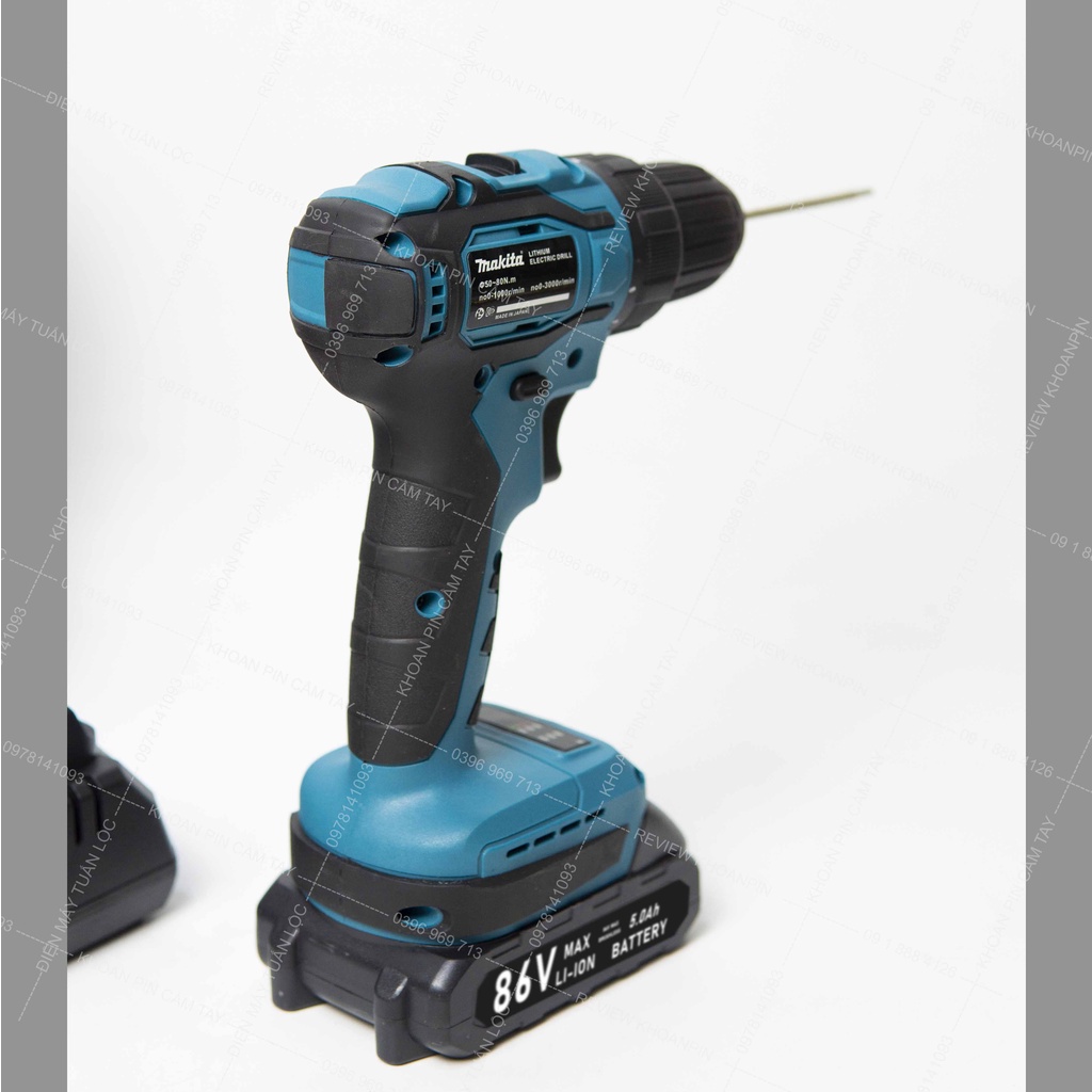 Thân máy khoan pin MAKITA không chổi than lắp vừa chân pin máy siết HITACHI, MAKITA 199v