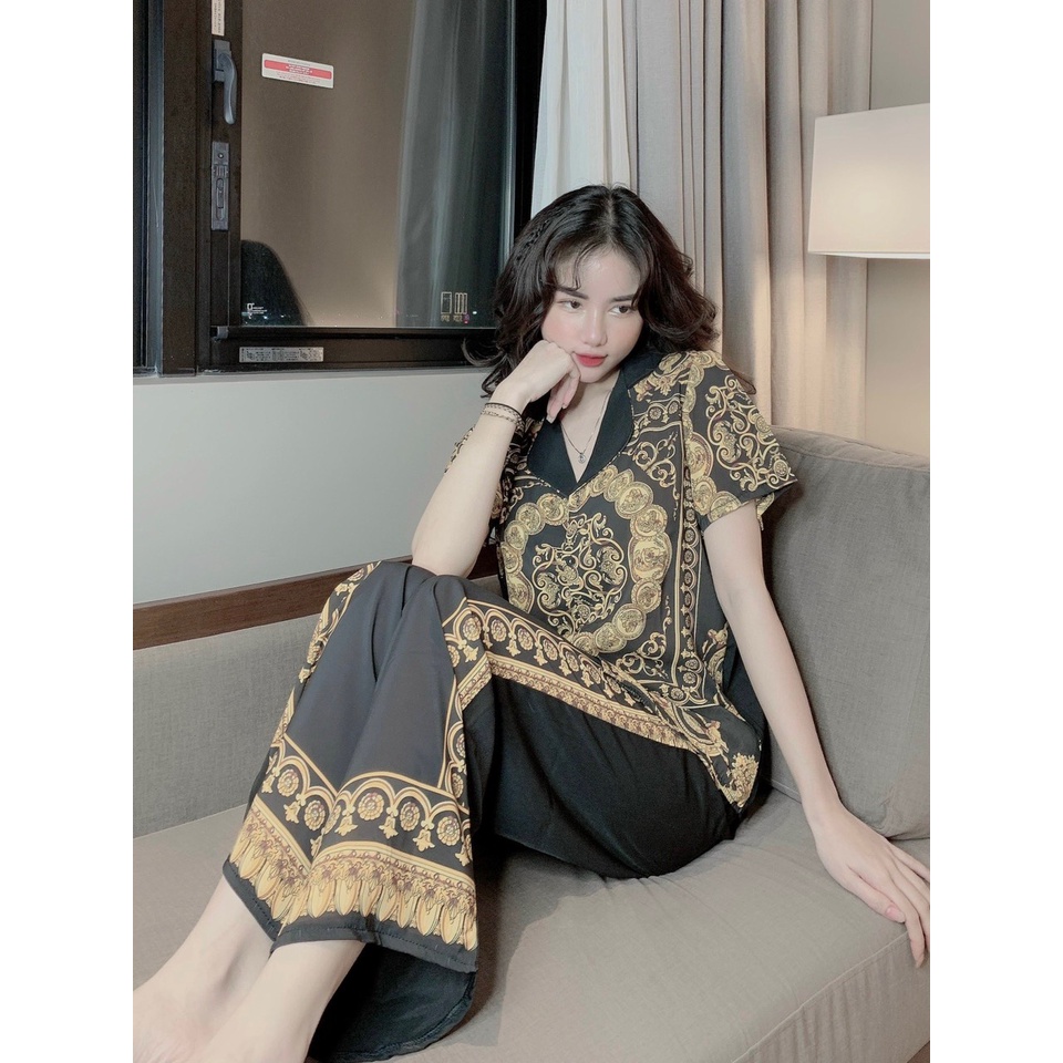 Pijama nữ tay ngắn quần dài lụa mango, latin , satin cao cấp. đồ bộ mặc nhà thoải mái giá tận xưởng rẻ nhất thị trường