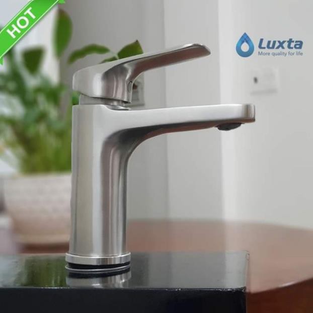 Vòi LAVABO nóng lạnh L1219N tặng 2 dây cấp [ Hàng chính hãng LUXTA - Bảo hành 5 năm]