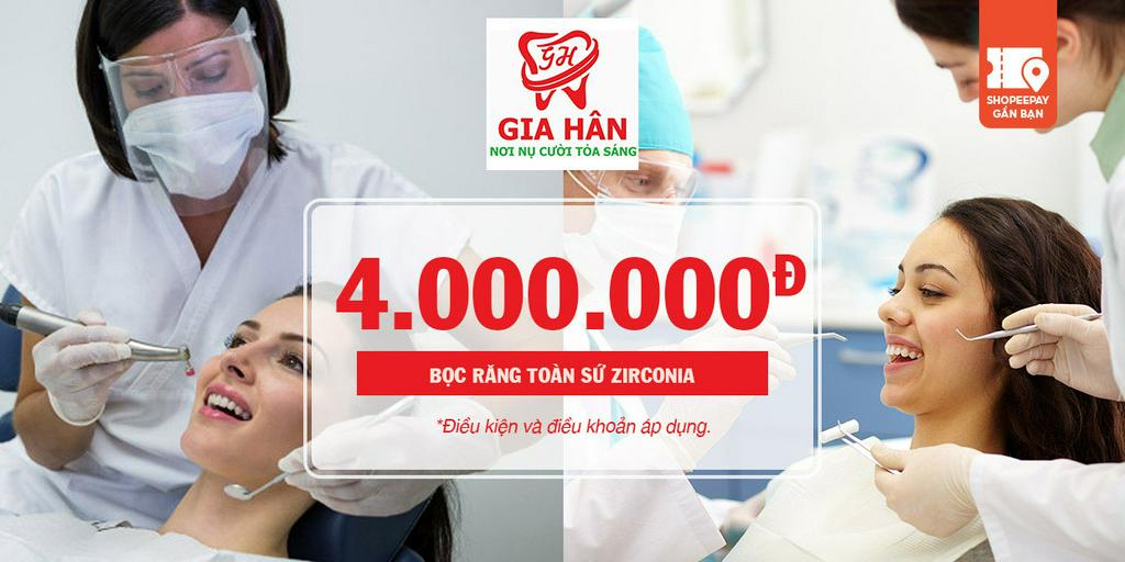 E-Voucher Bọc Răng Toàn Sứ Zirconia Tại Nha Khoa Gia Hân