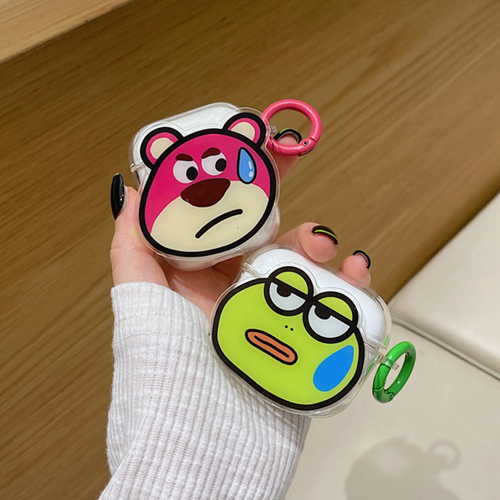 Vỏ Bảo Vệ Hộp Sạc Tai Nghe Airpods 1 2 3 Pro 3 Hình Chú Ếch Dễ Thương