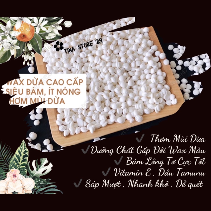 Combo triệt lông sáp wax nóng wax lông hard wax bean và mỡ trăn nguyên chất 75gr tặng chén silicon và que gỗ,tinastore29