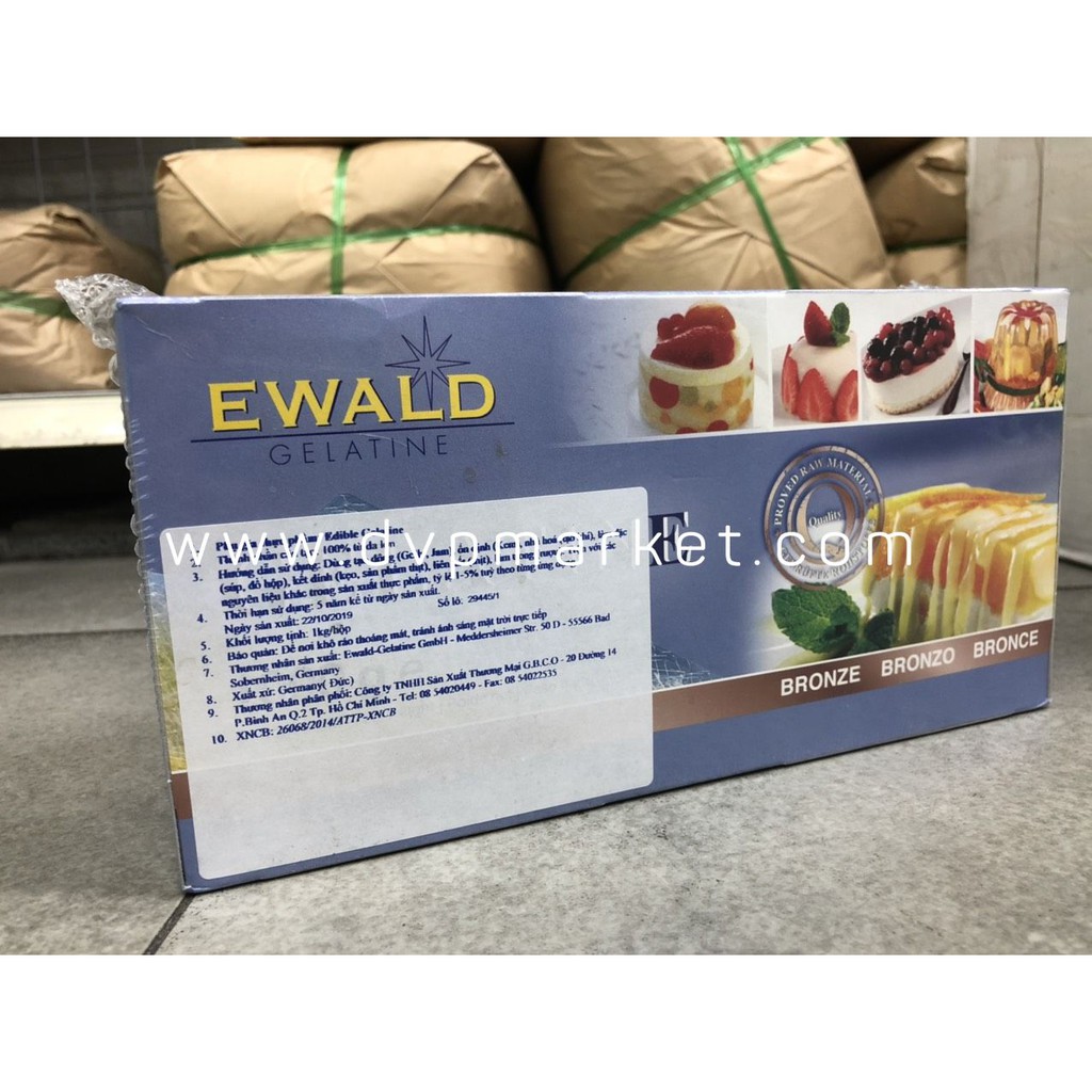 Lá Gelatine Ewald 1Kg