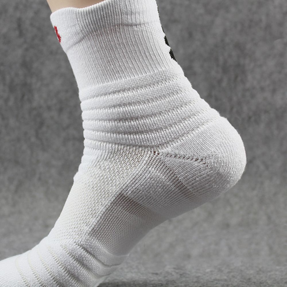 Tất thể thao chất liệu cotton dày dặn nhiều màu sắc dành cho nam chơi bóng rổ/ chạy bộ ngoài trời