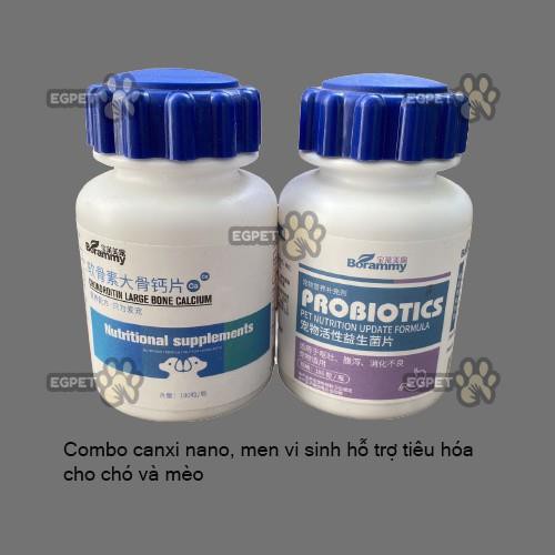 Canxi cho chó mèo, hỗ trợ chắc xương, calcium, vitamin -trị thiếu canxi cho chó mèo