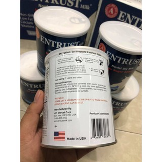Sữa bột Entrust Milk Dành Cho Người Tiểu Đường ( Date 2024 )
