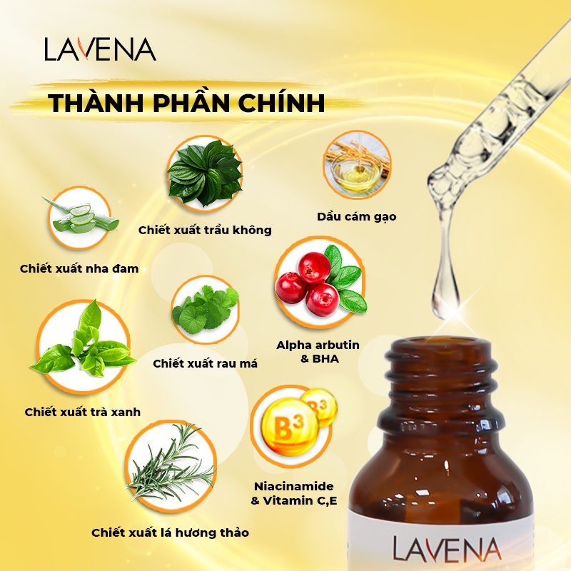 Combo Mờ Thâm Nách, Vùng Bẹn, Mông, Thâm Đầu Gối, Khuỷu Tay, Khử Mùi Cơ Thể Lavena