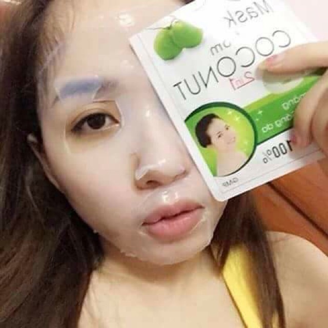 (3 món) 2 hộp mặt nạ dừa 2 in 1 (7 miếng/h) và 1 xà bông dừa Green Garden