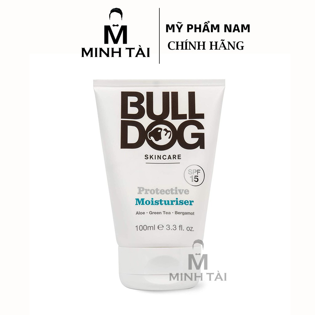 Kem Dưỡng Ẩm Da Mặt Nam BULLDOG Protective Moisturiser - 100ml - Hàng Chính Hãng
