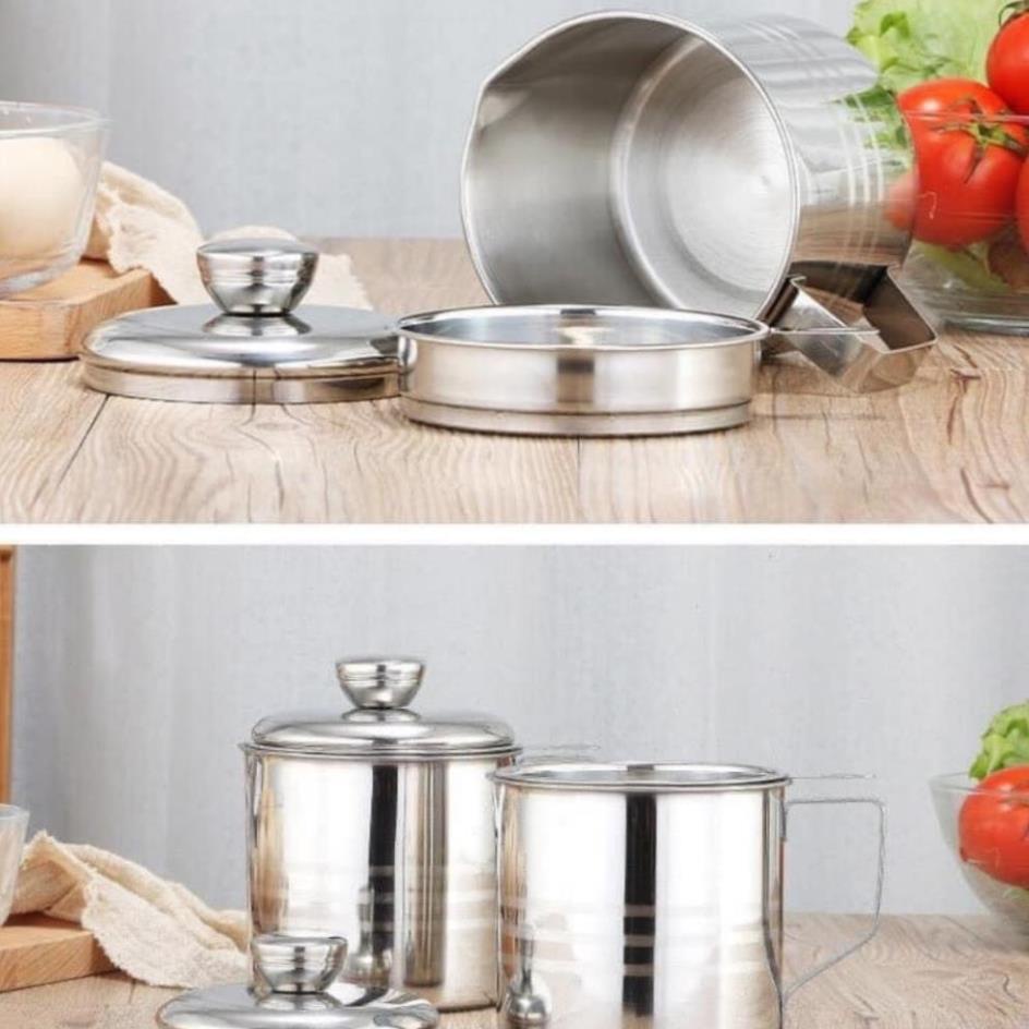 Ca Lọc Dầu Inox 304 Không Thấm Lọc Dầu Cực Trong ,Không Để Lại Cặn,Nguyên Chất Dầu Không Đen