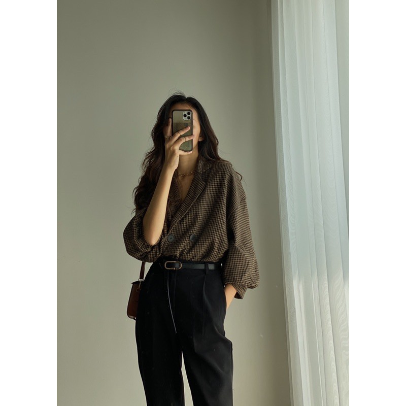 áo khoác kẻ houndstooth 021 | BigBuy360 - bigbuy360.vn