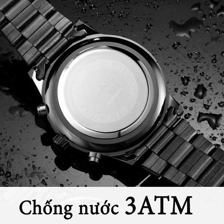 Đồng Hồ Nam BOSCK Chính Hãng Cao Cấp, Có Lịch Ngày, Mặt Kính Tráng Sapphire Chống Nước Cực Tốt Bảo Hành 12 Tháng