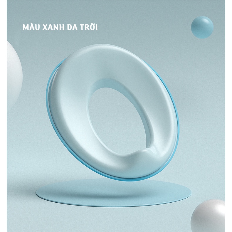 Bệ ngồi bồn cầu cho bé ngồi trên toilet nắp bồn cầu cho bé Numbabys bệ thu nhỏ bồn cầu cho bé  từ 6 tháng không tay nắm