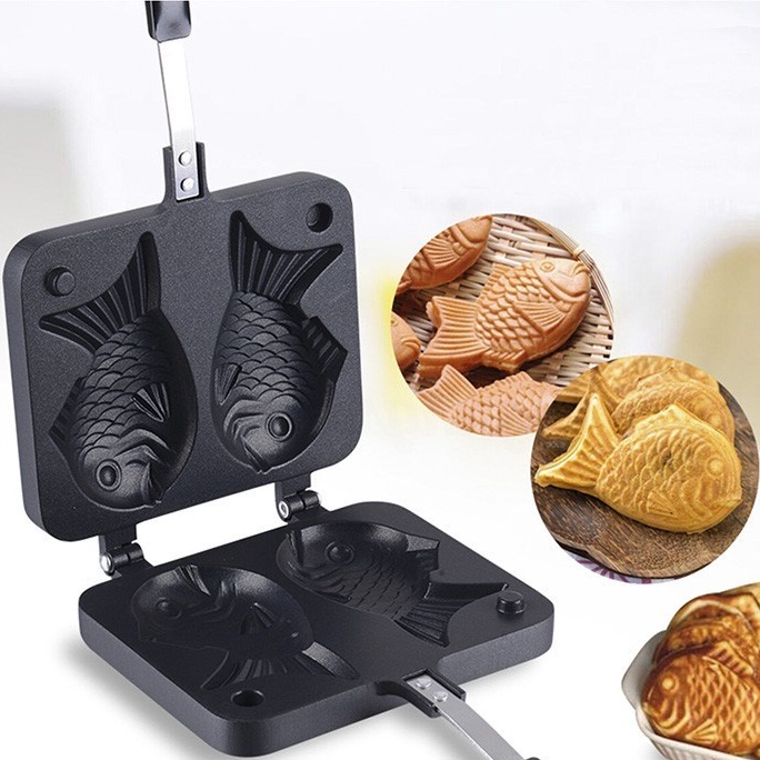 Khuôn bánh nướng cá 2 con Taiyaki chống dính Dragon