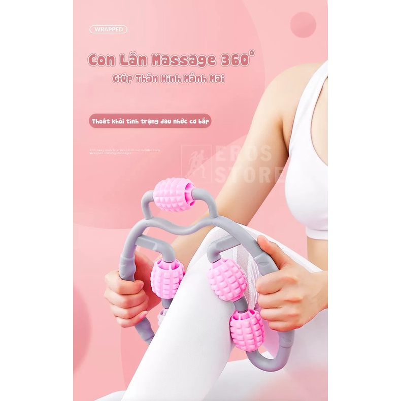 Con Lăn Yoga Massage Bắp Tay, Bắp Chân, Toàn Thân Tiện Dụng Chất Lượng Cao Chính Hãng Eros Store