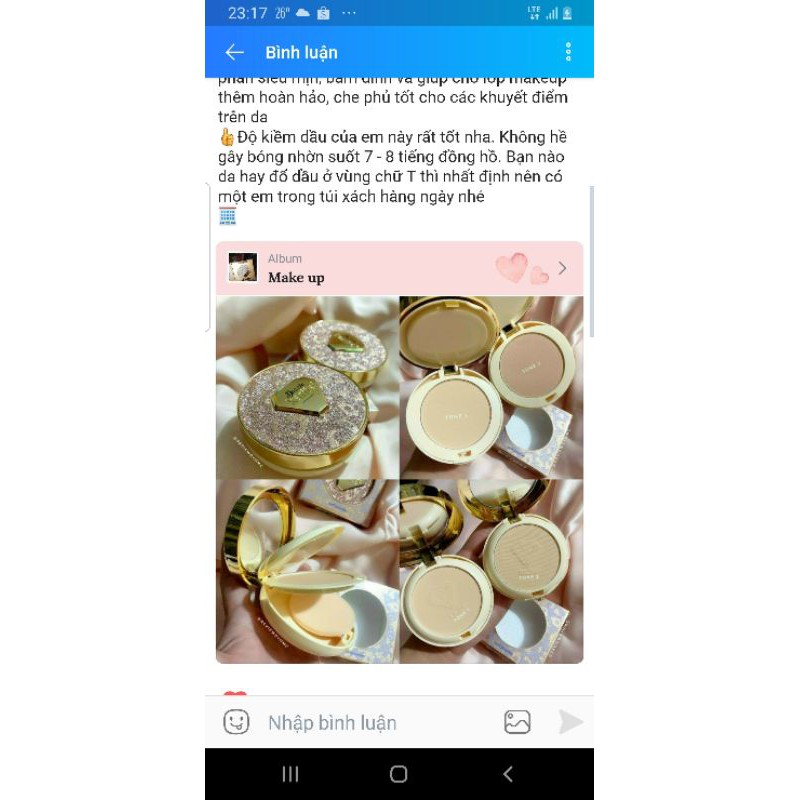 phấn trang điểm 2 tầng