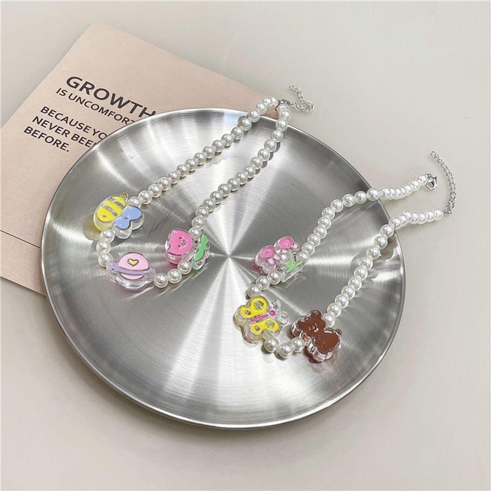 CLEOES Vòng Cổ Choker Co Giãn Mặt Gấu Hoạt Hình Thời Trang Cho Nữ