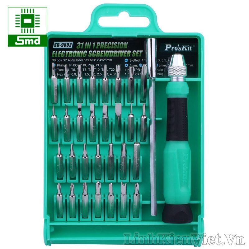 Bộ vít đa năng 31 in 1 Pro'skit SD-9802 (ProsKit SD 9802)