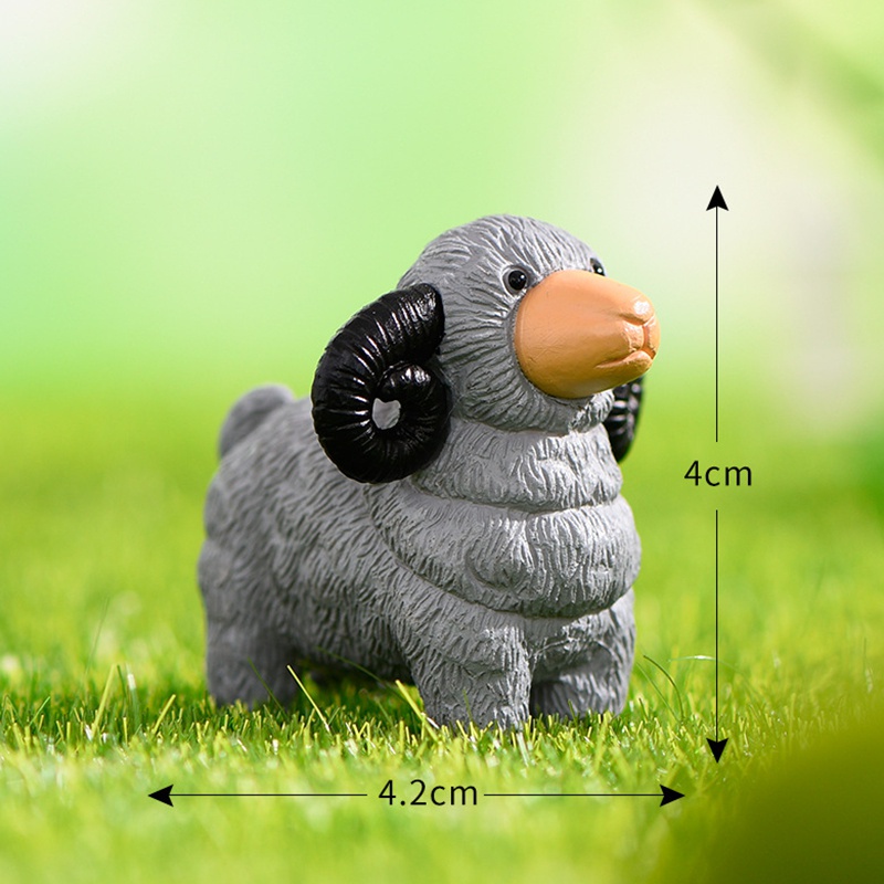 Set 4 Mô Hình Động Vật Mini Bằng Nhựa Resin Dùng Để Trang Trí Vườn Tiểu Cảnh