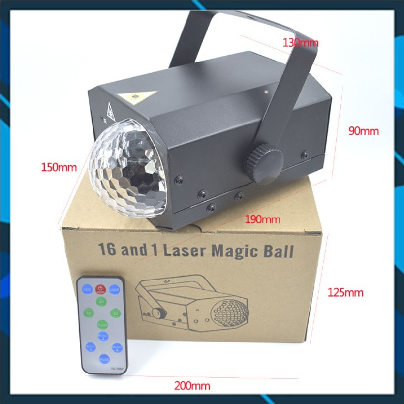 Đèn Laser ánh sáng cảm biến âm thanh cực nhạy - Sử dụng cho phòng Karaoke,Sân khấu (Có remote)