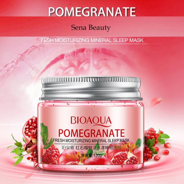Mặt Nạ Ngủ Lựu Đỏ, Kiwi Tươi Dưỡng Ẩm Chăm Sóc Da Bioaqua