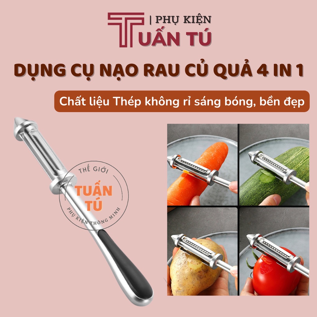 Dụng cụ nạo rau củ quả bào sợi củ quả đa năng cao cấp đa năng 4 in 1 -  Tuấn Tú Office Store