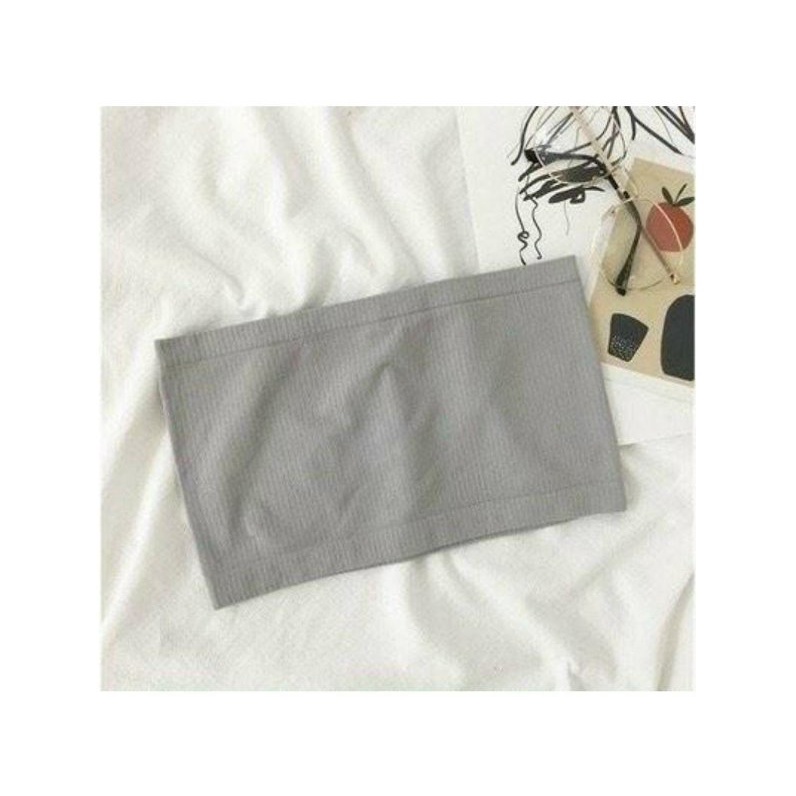 Áo bra ống không dây cotton trơn chất liệu thun co giãn tốt - bra23