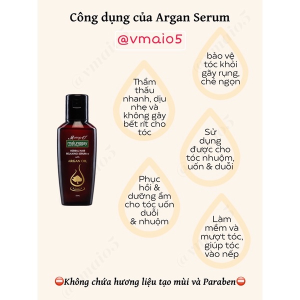 Dầu dưỡng tóc Argan Oil - suông mượt óng ả