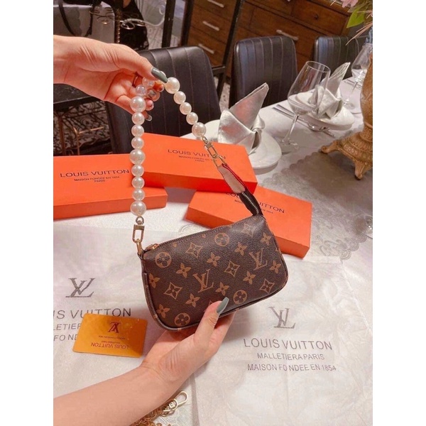 Túi kẹp nách lv quai ngọc thời trang mới 2021(size 22)