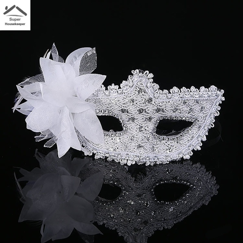 Mặt Nạ Dạ Hội Hóa Trang Đính Lông Vũ, Ren, Gợi Cảm