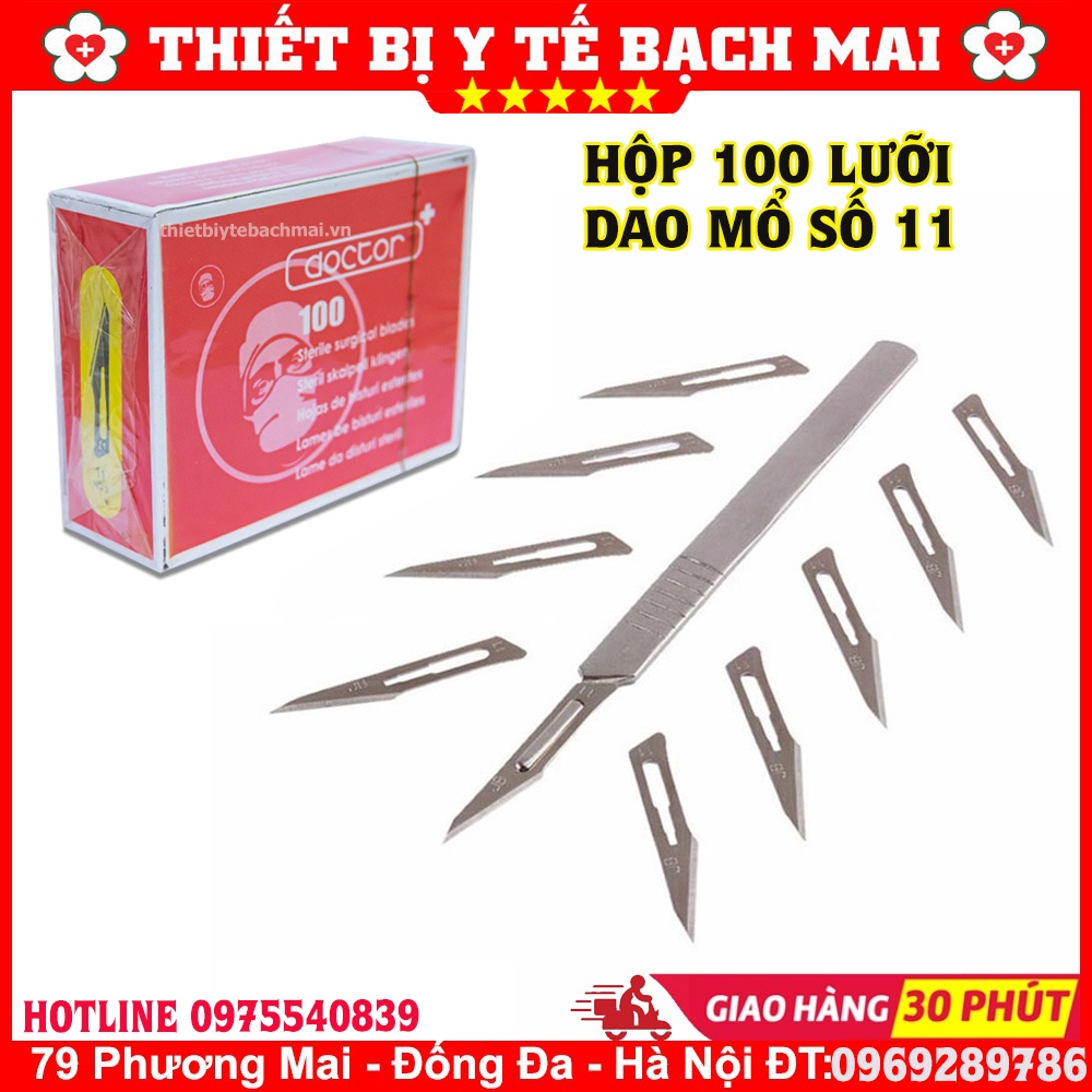 Lưỡi Dao Mổ Số 11 DOCTOR [Hộp 100 Cái]