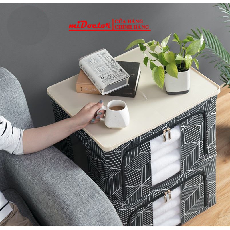 Bàn đỡ gắn bánh xe di động chưa hộp đựng đồ, túi đựng chăn màn khung sắt - chính hãng miDoctor