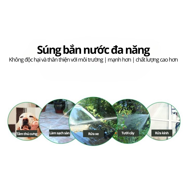 Dây Gắn Súng Phun Nước Rửa Xe Ô Tô Áp Lực Cao 10-27 Mét 6