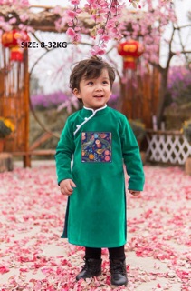 Áo dài bé trai đón tết