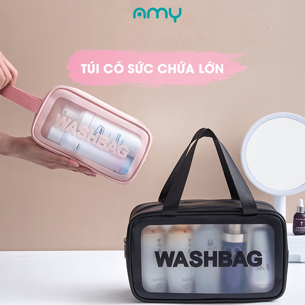Túi Đựng Mỹ Phẩm,Túi Đựng Đồ Trang Điểm Trong Suốt Amy Flowers Chống Thấm Nước Mang Theo Du Lịch