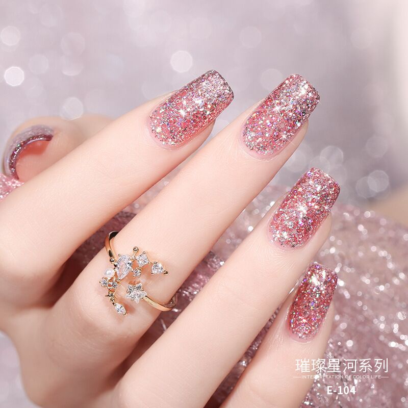 [Hàng mới về] Lọ nước sơn móng tay uv kim tuyến 7.3ml tuyệt đẹp