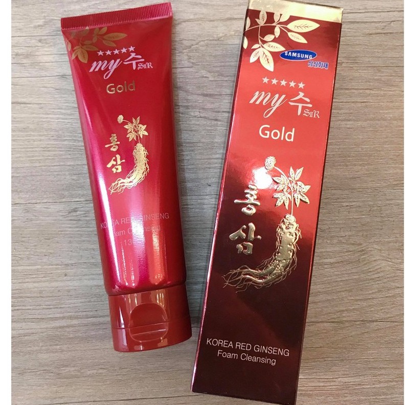 Sữa rửa mặt sâm đỏ MY GOLD Korea Red Ginseng Foam Cleansing