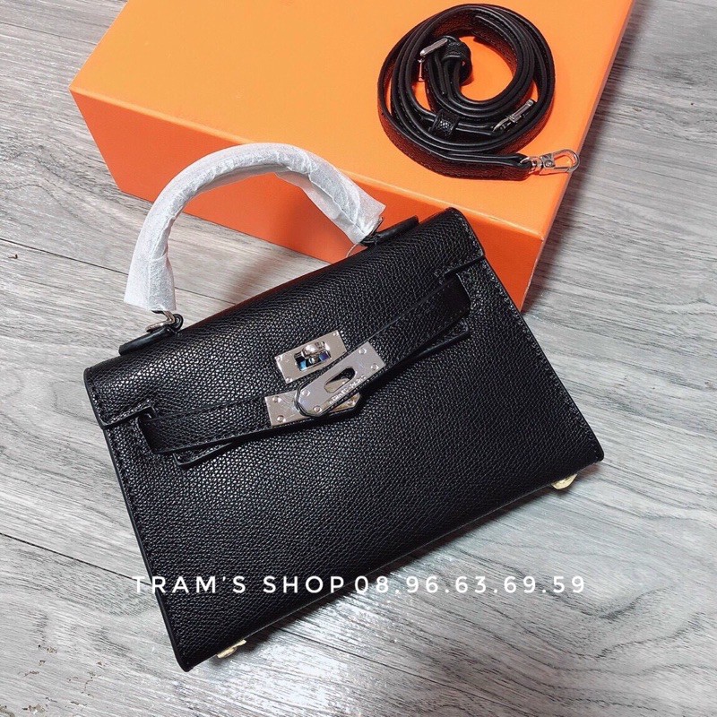 M12255 TÚI hM kelly dáng lùn size 19 tag bạc hàng sup siêu đẹp