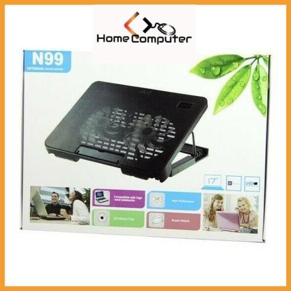 Đế Tản Nhiệt - Đế tản nhiệt laptop N99 2 quạt, fan laptop n99 làm mát cực nhanh.bảo hành 3 tháng - Home Computer