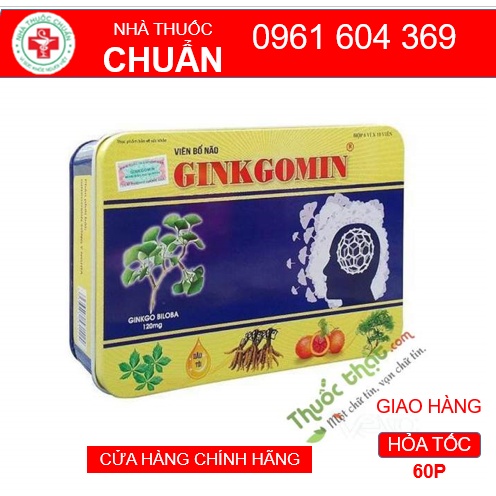Ginkgomin Gold Viên uống tăng tuần hoàn máu lên não
