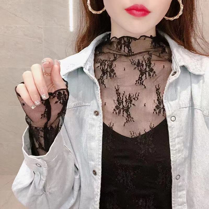 Áo ren cổ cao thời trang xinh xắn quyến rũ cho nữ