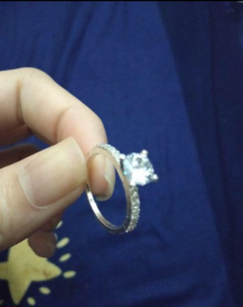 [Mã BuonsNT10 giảm 10K đơn 50K] Nhẫn nữ cầu hôn đính đá chuẩn bạc ta - thân nhẫn dầy dặn hàng bạc đẹp