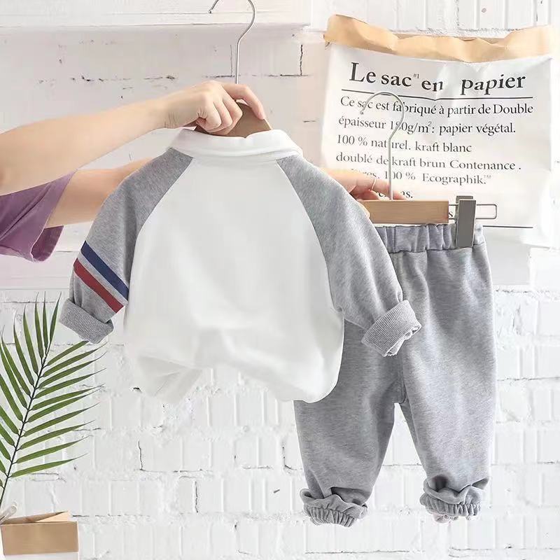 Mới Set Áo Thun Tay Dài Và Quần Dài Phong Cách Thời Trang Cho Bé Trai
