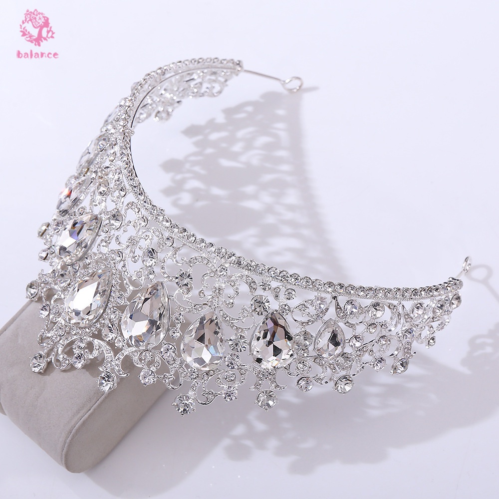 Vương Miện Cài Tóc Đính Đá Pha Lê Trắng Thời Trang Cho Nữ