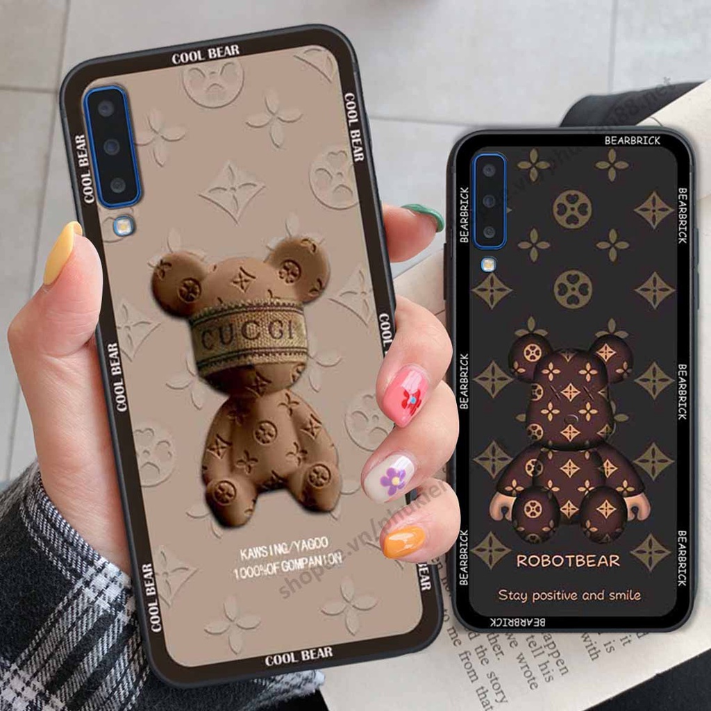 Ốp Samsung A7 2018 / A9 2018 bear, k@ws thương hiệu phong cách ốp lưng thời trang cao cấp