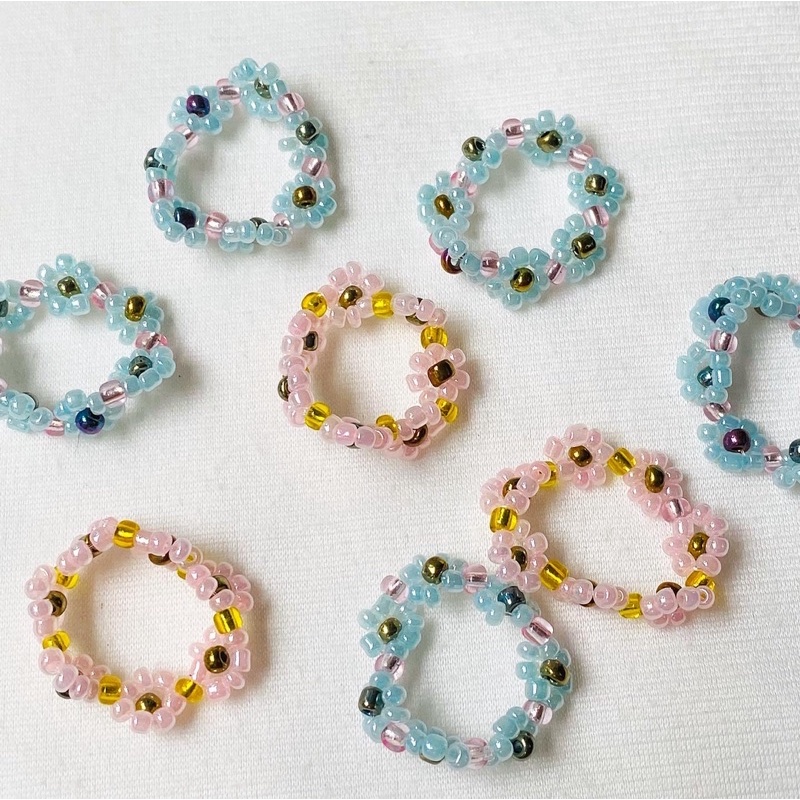 Nhẫn LILI GLITTER FLOWERS RING - LILI’S SUMMER BEADS