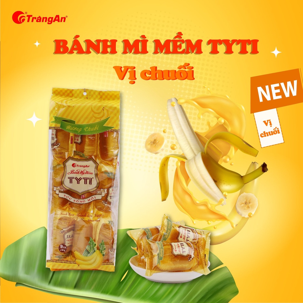 Bánh mỳ mềm Tyti 162, thương hiệu Tràng An, hạn sử dụng 6 tháng