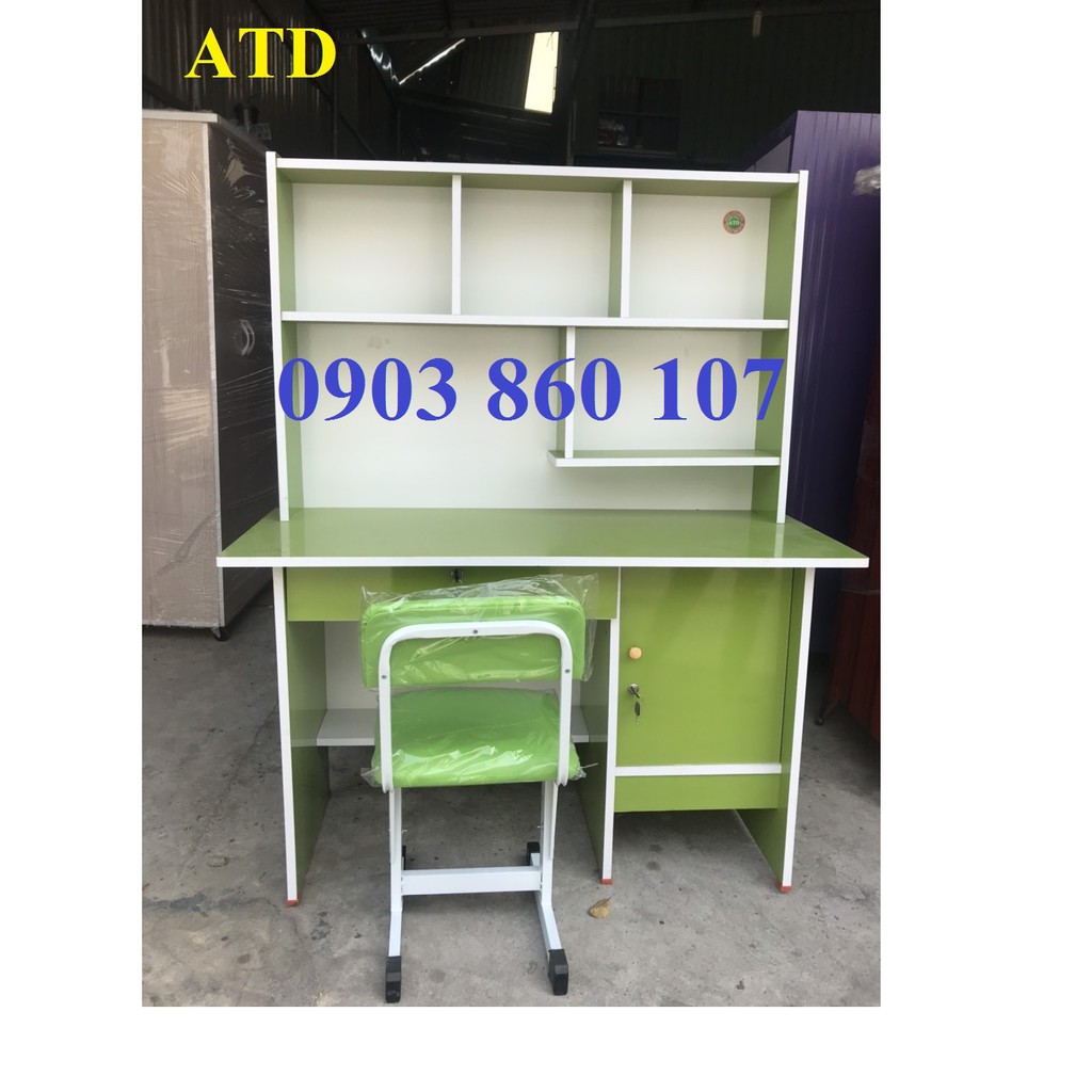 Bàn học sinh ván ép giá rẻ cho bé - bàn học liền kệ sách tặng hình dán đủ màu | BigBuy360 - bigbuy360.vn