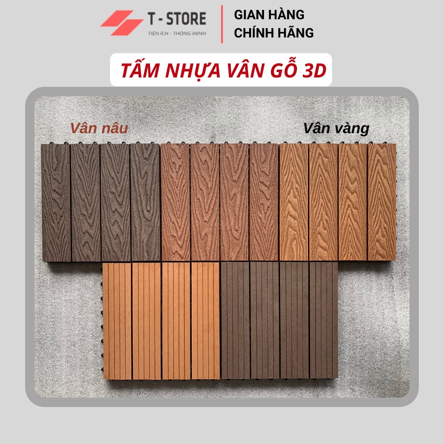 Vỉ Nhựa Lót Sàn Ban Công SIENNA Vân Gỗ 3D - Loại 2 Lớp 4 Nan Nhựa Composite Siêu Bền